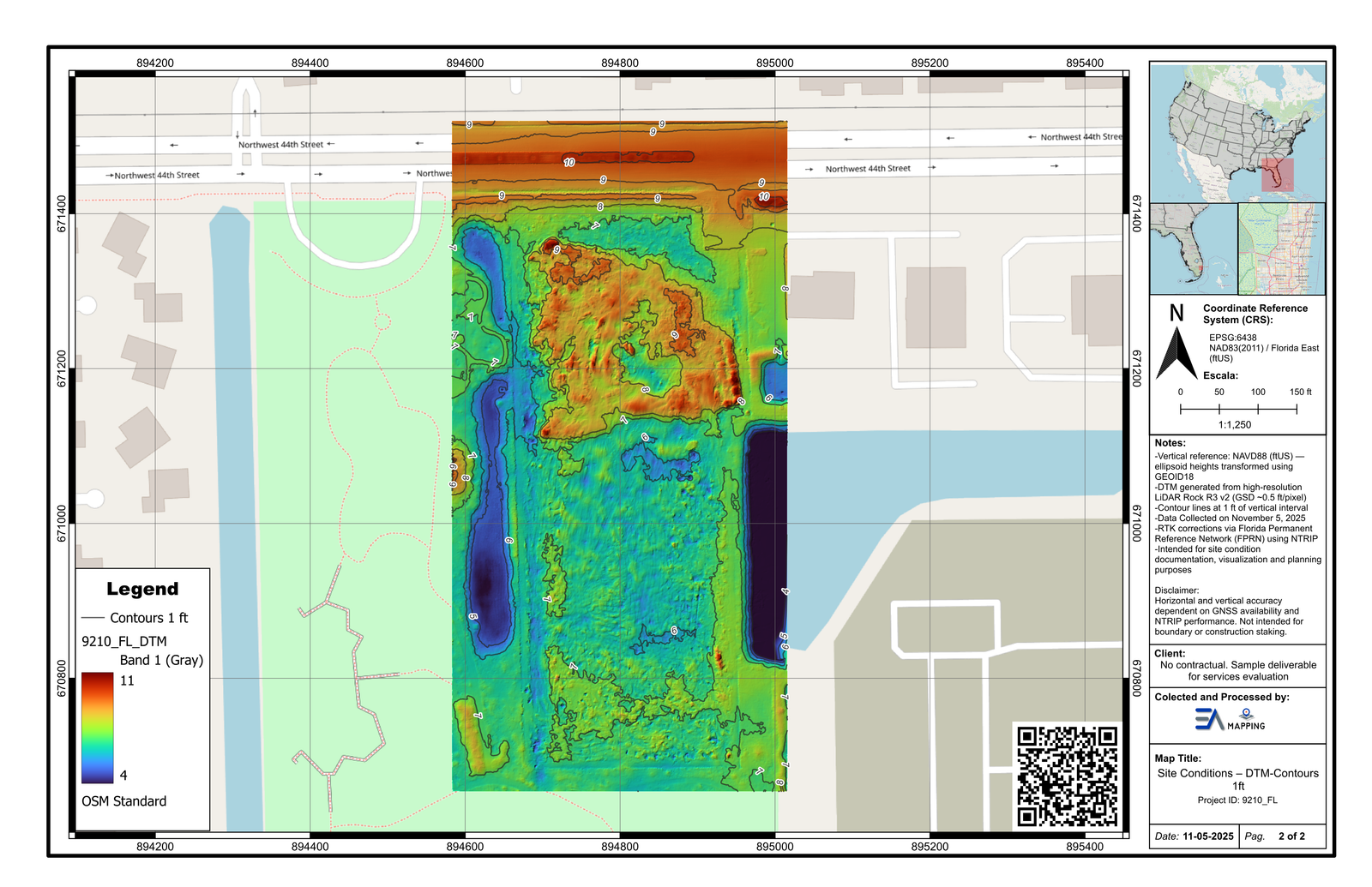 LiDAR DTM Site Conditions